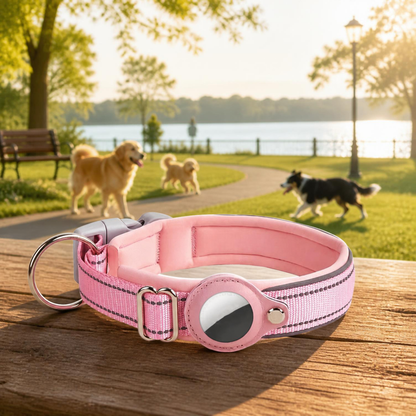 Collier Chien GPS Connecté rose