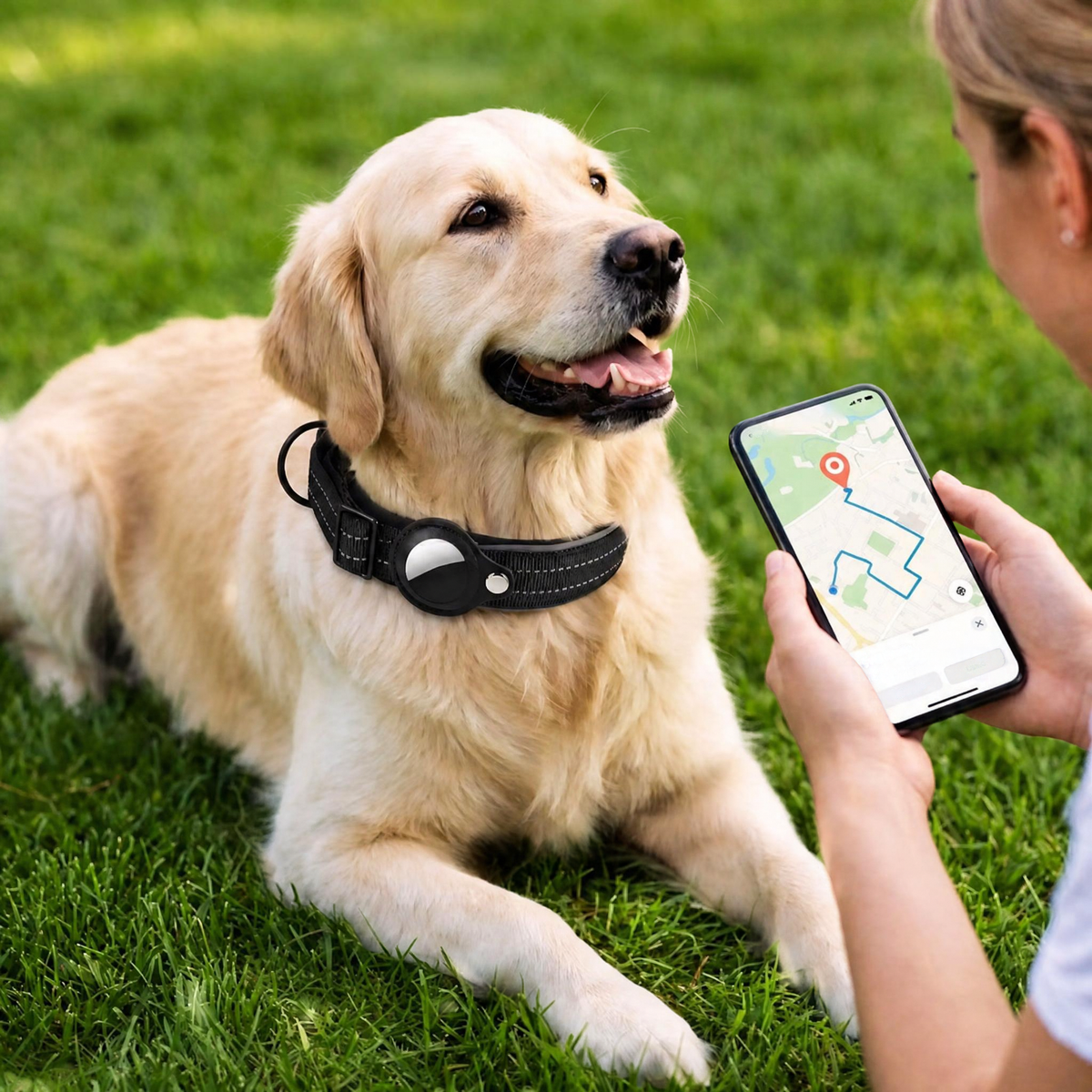 Collier-GPS-pour-Chien-Sérénity-noir-golden