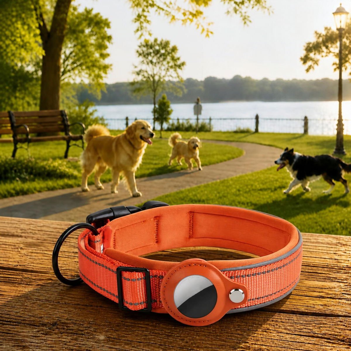 Collier GPS pour Chien Sérénity orange