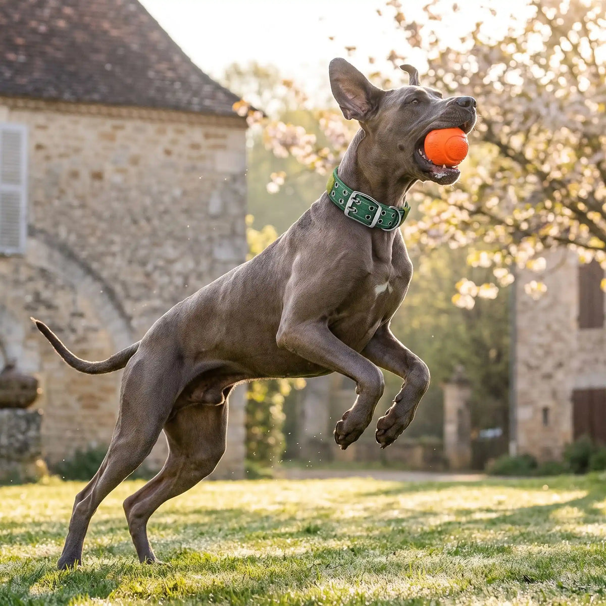 Collier pour chien Tactique Réfléchissant vert Dogue Allemand parc