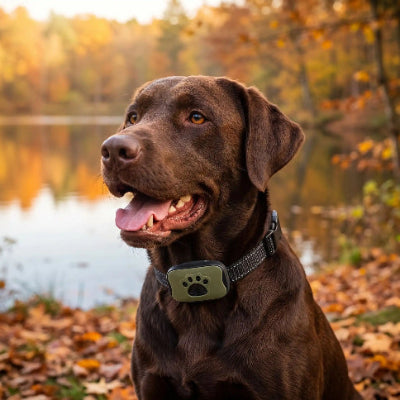 collier de dressage pour chien vert labrador chocolat