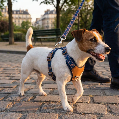 harnais pour chien réfléchissant respirant jack russell ballade